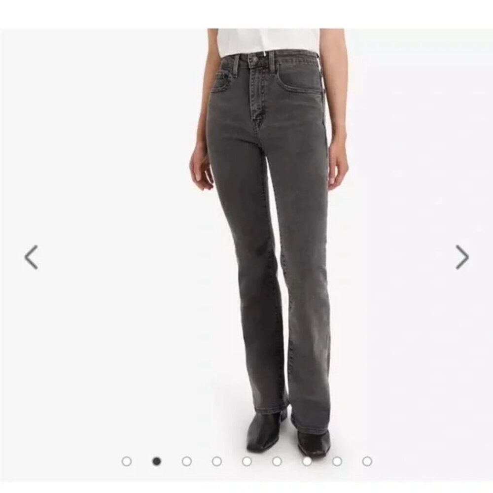 726 High Rise Flare Women's Jeans Size 29W x 32L gray